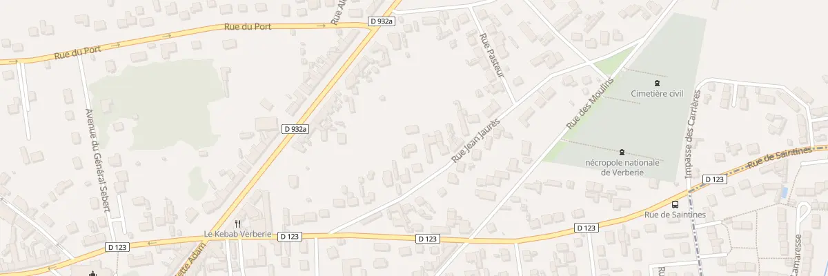 Plan du 9B Rue Jean Jaurès à Verberie