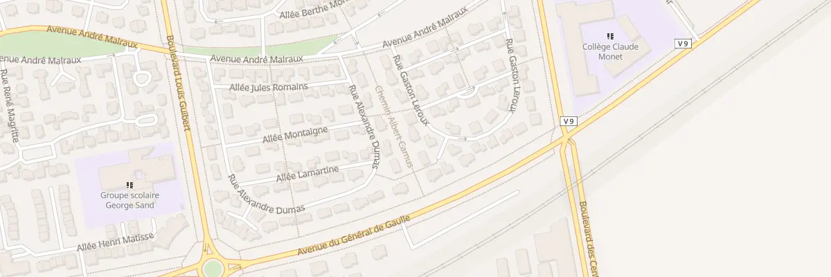 Plan du 9 Rue Gaston Leroux à Bussy-Saint-Georges