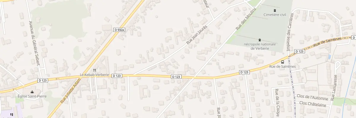 Plan du 6B Rue Jean Jaurès à Verberie