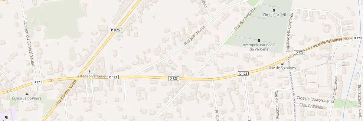 Plan du 8 Rue Jean Jaurès à Verberie