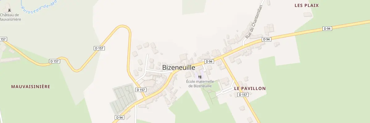 Plan du 25 Rte de Cosne à Bizeneuille