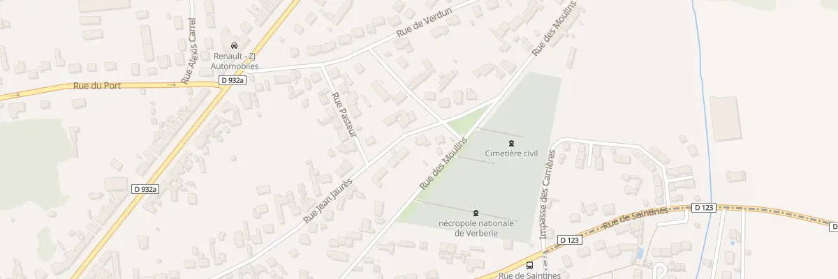 Plan du 28 Rue Jean Jaurès à Verberie