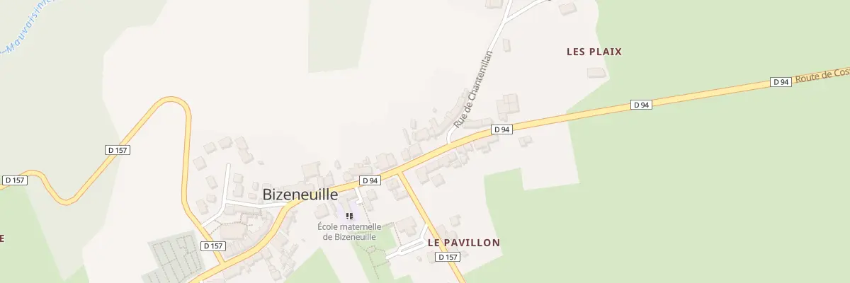 Plan du 43 Rte de Cosne à Bizeneuille