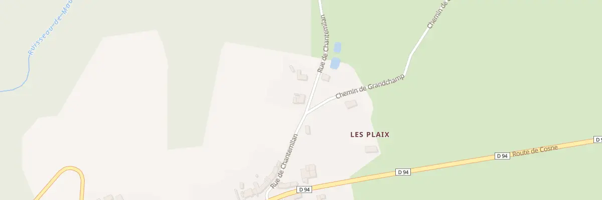 Plan du 23 Rue de Chantemilan à Bizeneuille