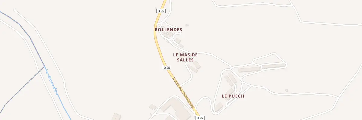 Plan du 5092 Le Mas de Salles à Saint-Izaire