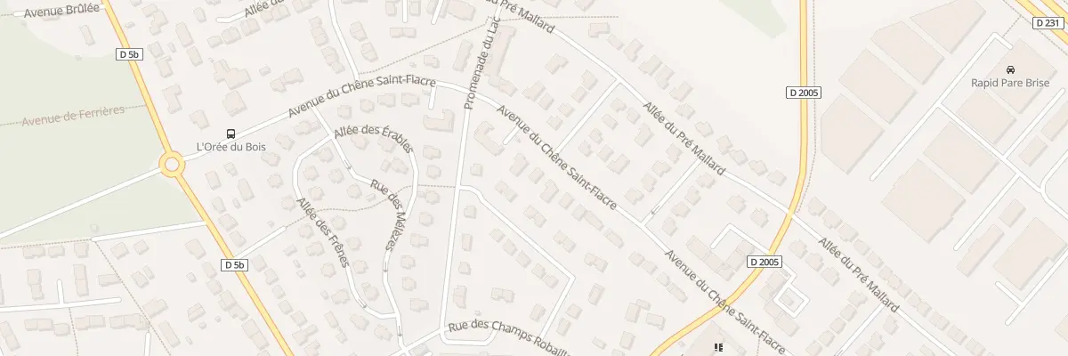 Plan du 28 Av du Chêne Saint Fiacre à Chanteloup-en-Brie