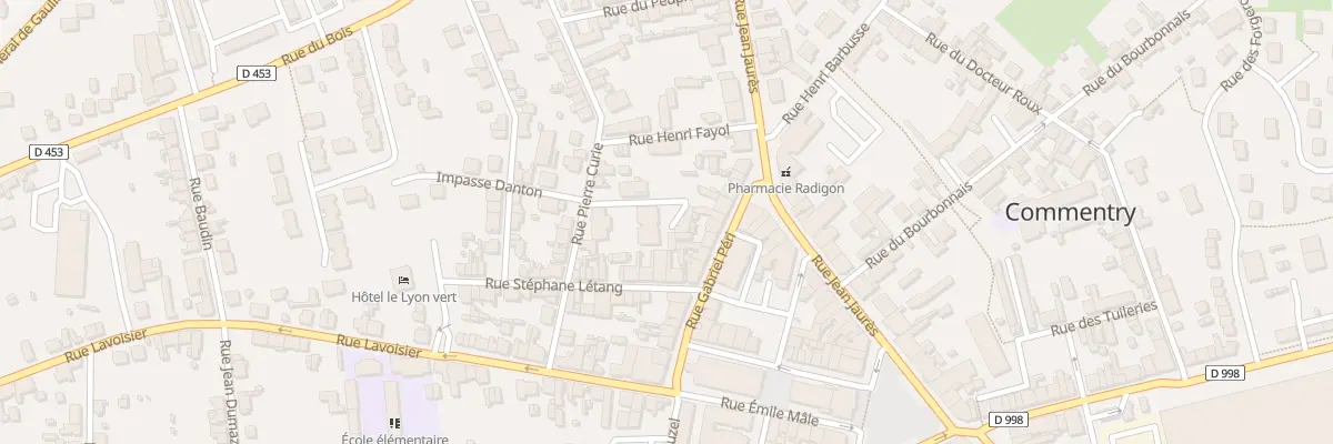 Plan du 8 Rue Gabriel Péri à Commentry