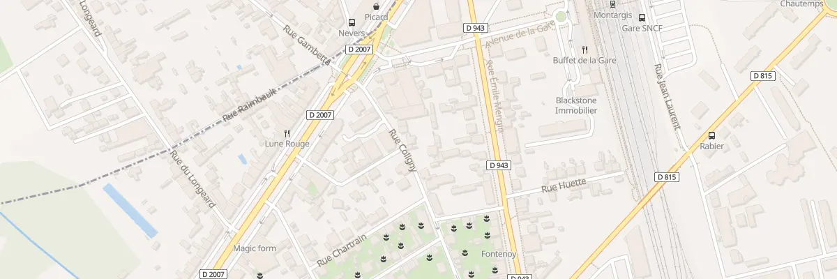 Plan du 9 Rue Coligny à Montargis