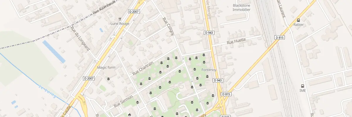 Plan du 10 Rue Coligny à Montargis