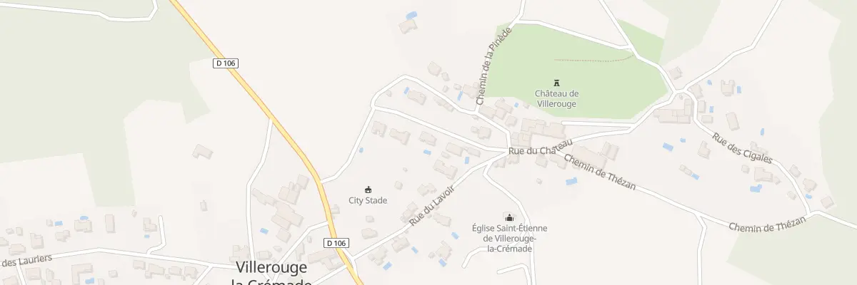 Plan du 6 Rue du Chateau (Villerouge) à Fabrezan