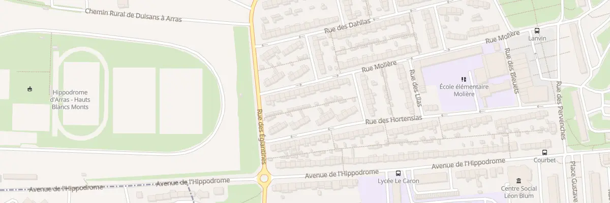 Plan du 23 Rue Molière à Arras