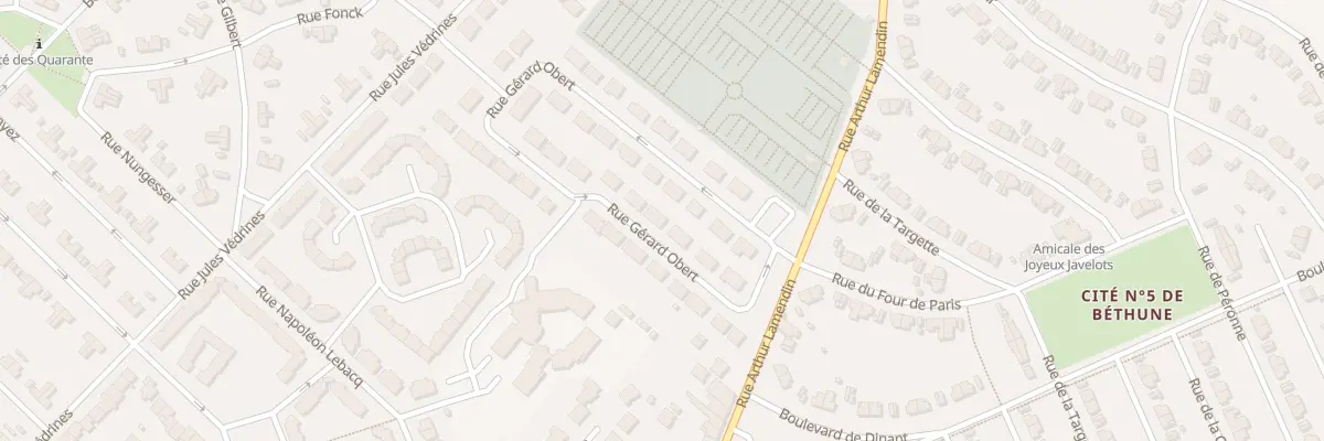 Plan du 33 Rue Gérard Obert à Grenay