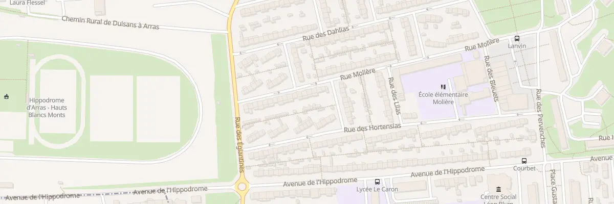 Plan du 13 Rue Molière à Arras