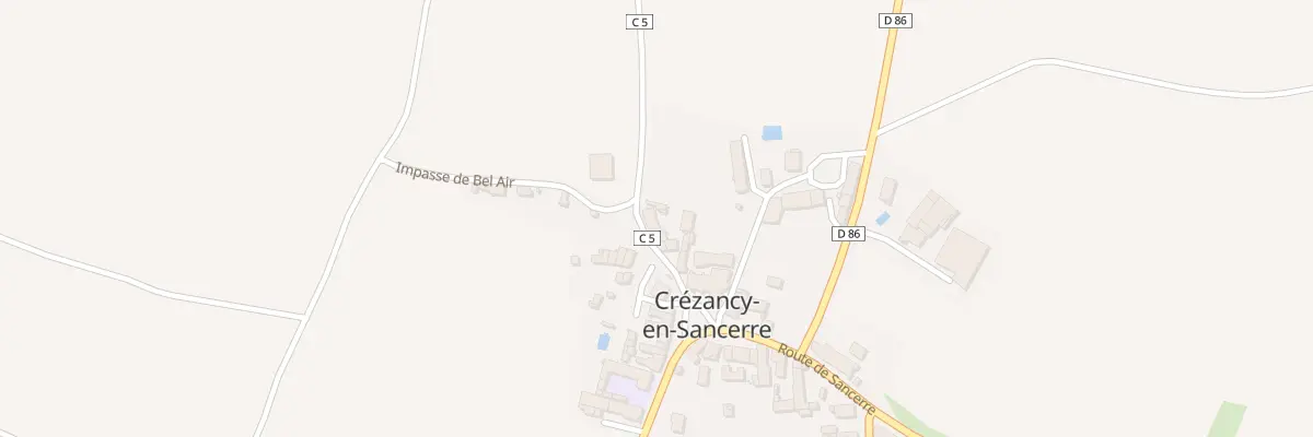 Plan du 8 Rte de la Bergerie à Crézancy-en-Sancerre