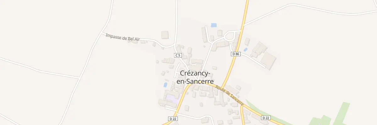 Plan du 2 Rte de la Bergerie à Crézancy-en-Sancerre