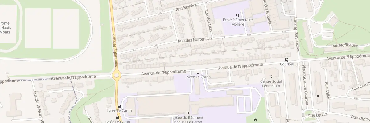 Plan du 68 Av de l’Hippodrome à Arras