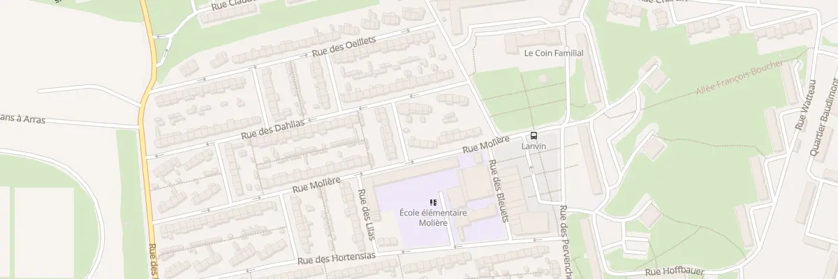 Plan du 18 Rue Molière à Arras