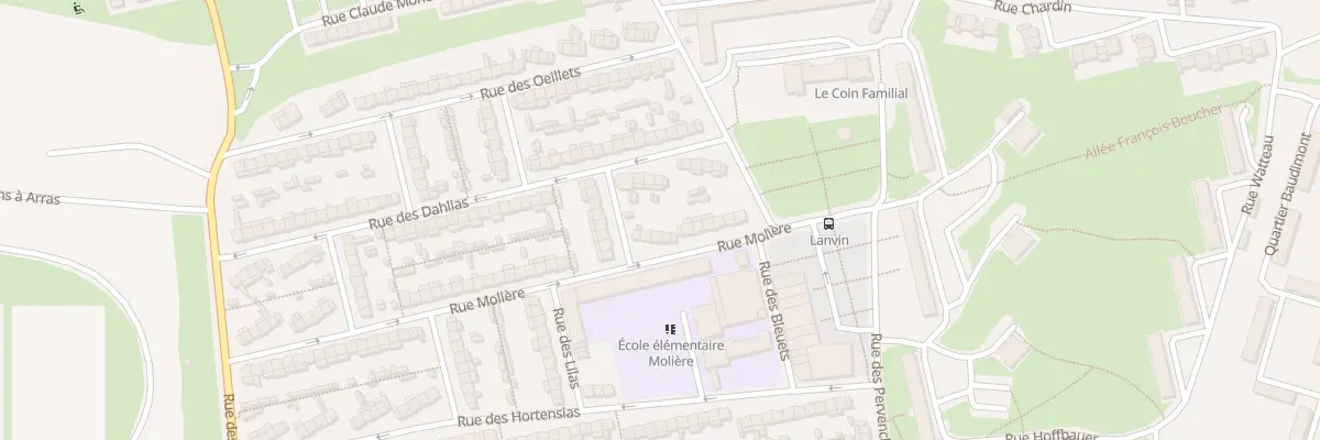 Plan du 16 Rue Molière à Arras