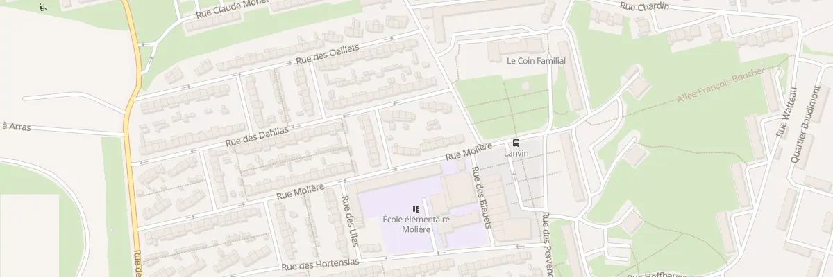 Plan du 14 Rue Molière à Arras