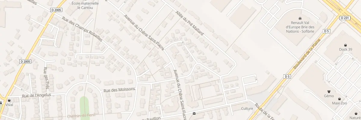 Plan du 25 Av du Chêne Saint Fiacre à Chanteloup-en-Brie