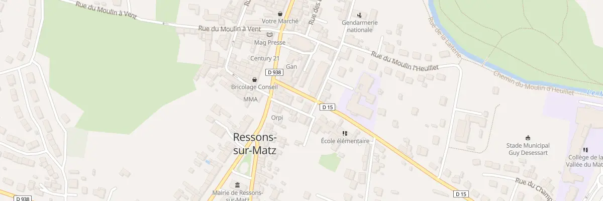 Plan du 38 Rue des Ecoles à Ressons-sur-Matz