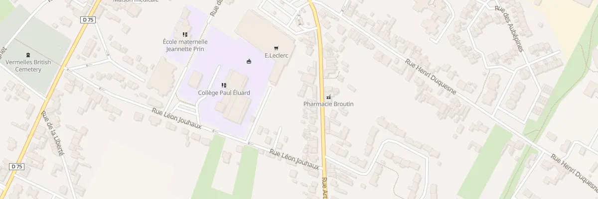 Plan du 16 Rue Arthur Lamendin à Vermelles