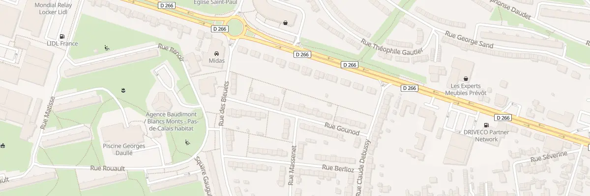 Plan du 30 Rue Gounod à Arras