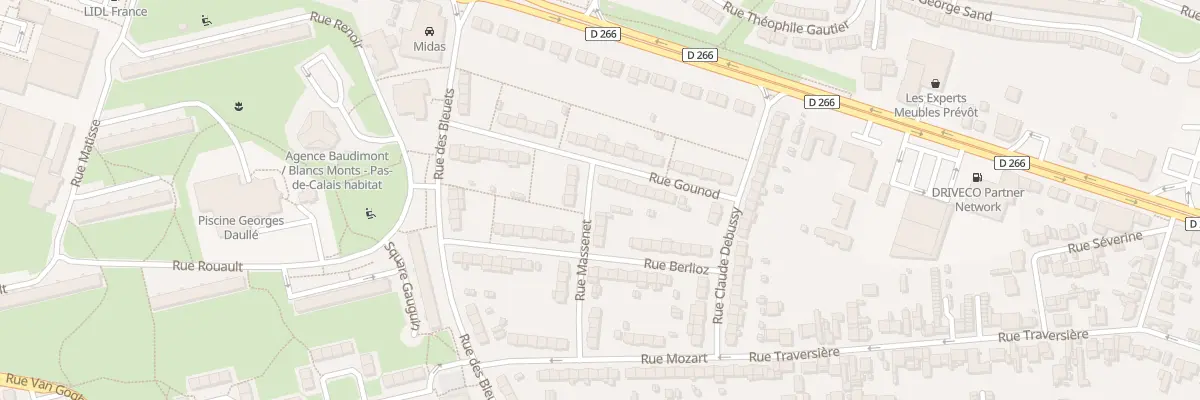 Plan du 15 Rue Gounod à Arras