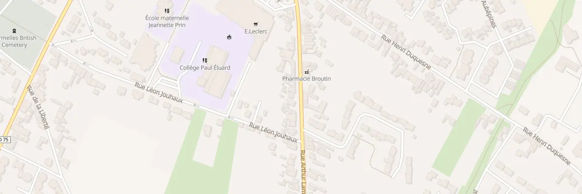 Plan du 22 Rue Arthur Lamendin à Vermelles