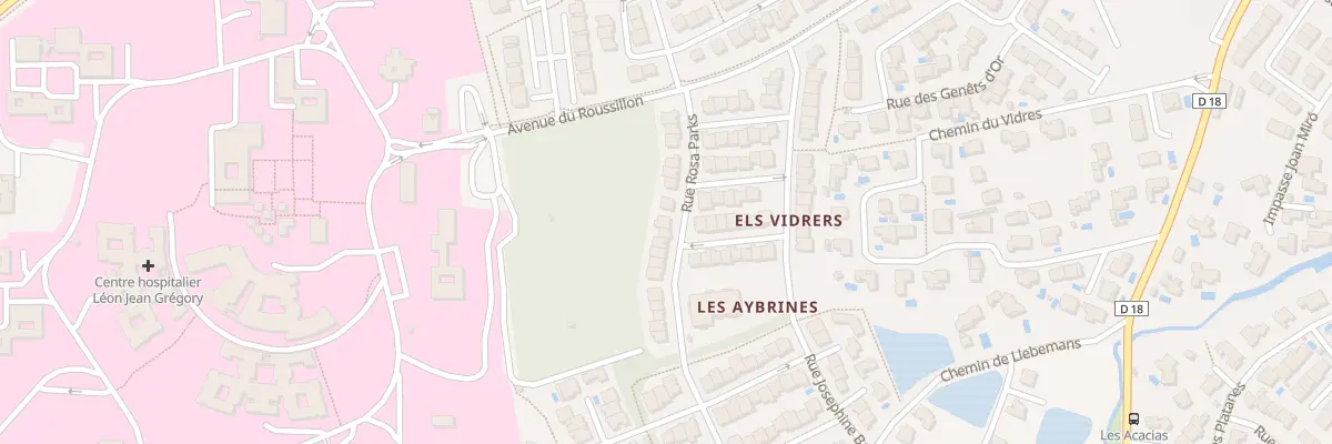 Plan du 18 Rue Rosa Parks à Thuir