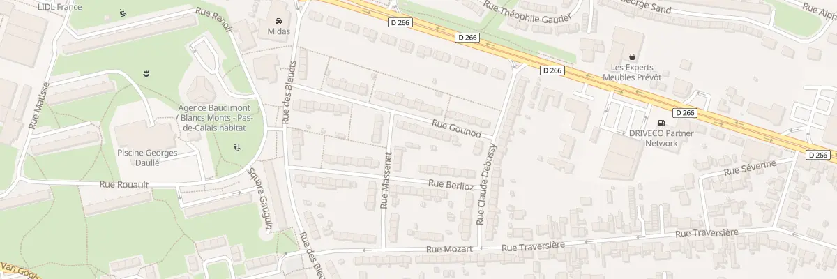 Plan du 9 Rue Gounod à Arras