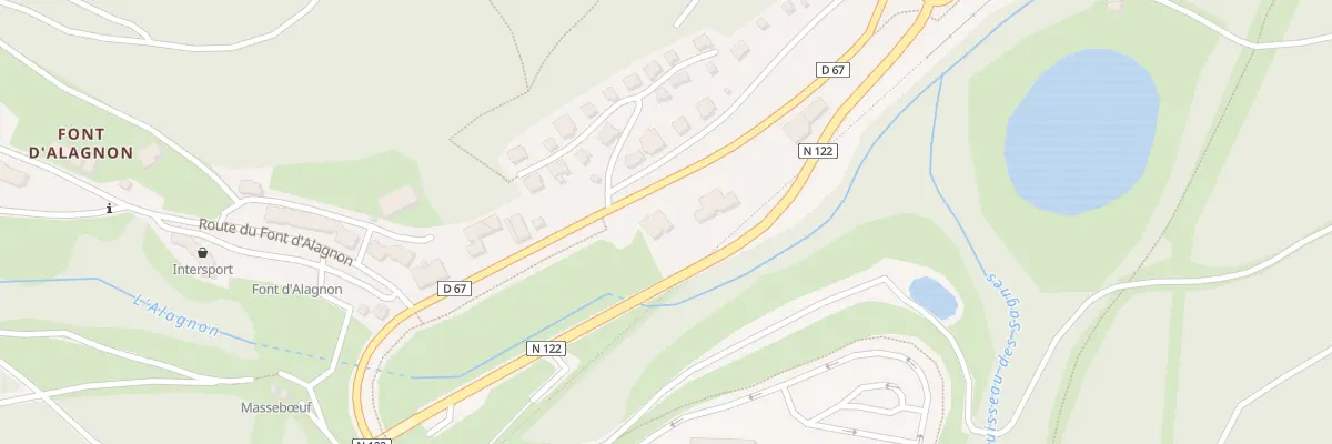 Plan du 9 Rte du Plomb du Cantal à Laveissière