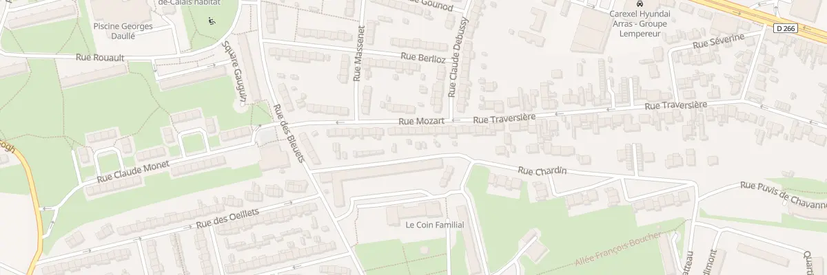 Plan du 21 Rue Mozart à Arras