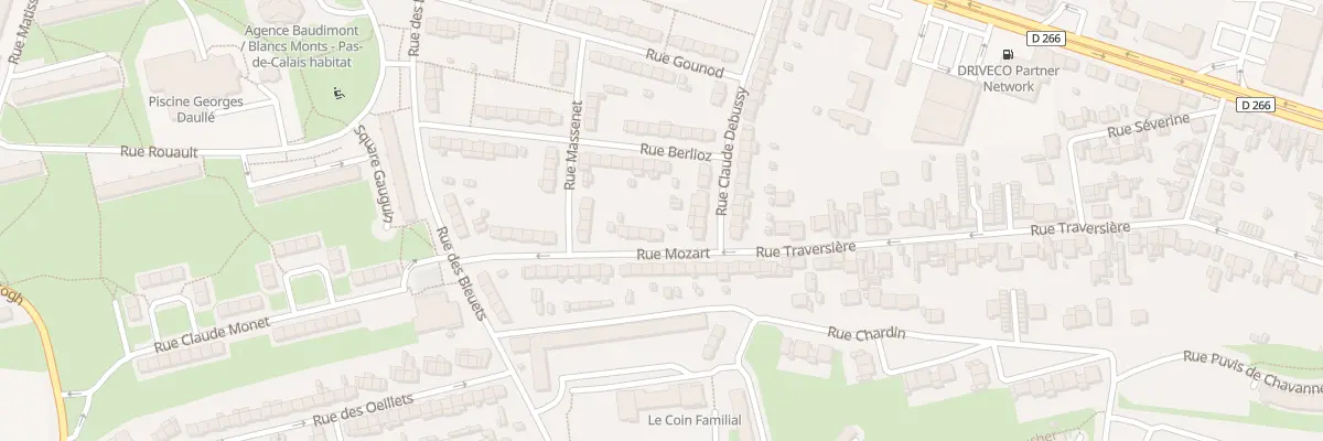 Plan du 2 Rue Mozart à Arras