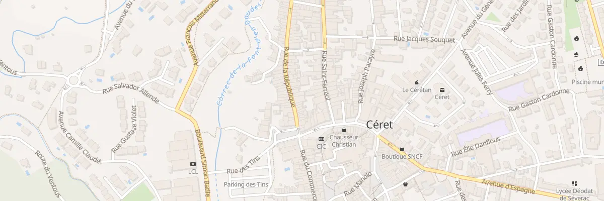 Plan du 16 Rue de la République à Céret