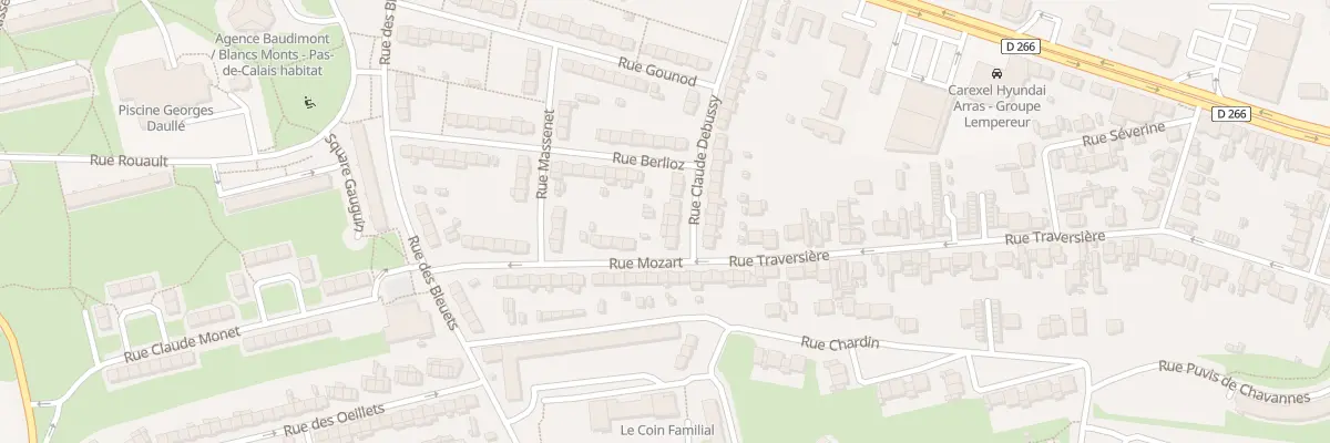 Plan du 5 Rue Debussy à Arras