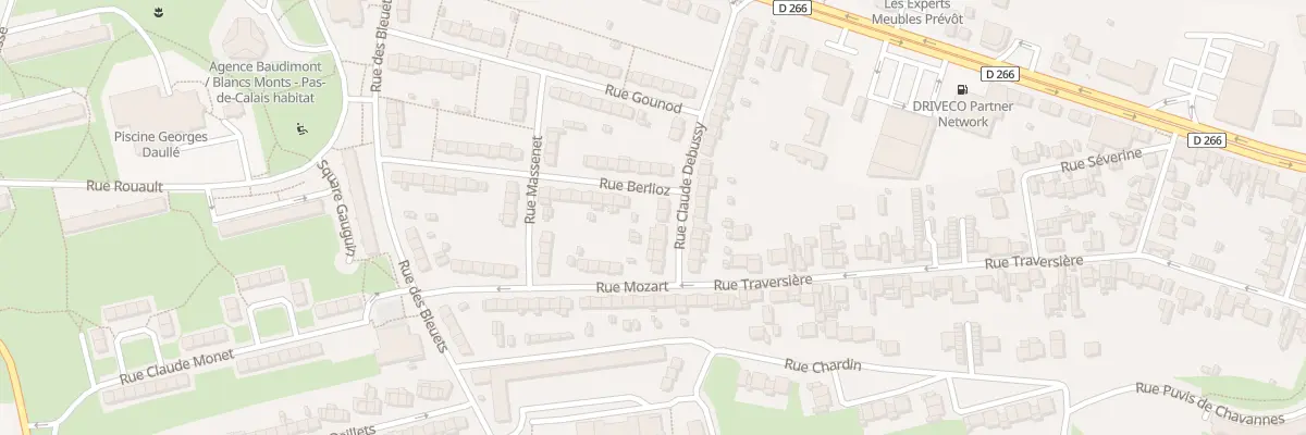 Plan du 9 Rue Debussy à Arras