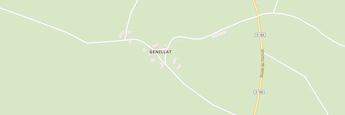 Plan du 3 Genillat à La Crouzille