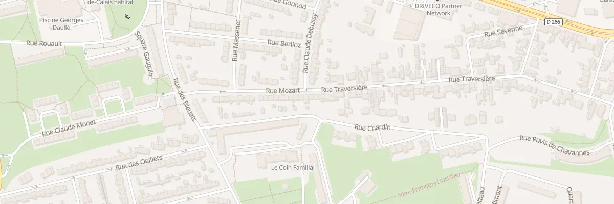 Plan du 9 Rue Mozart à Arras