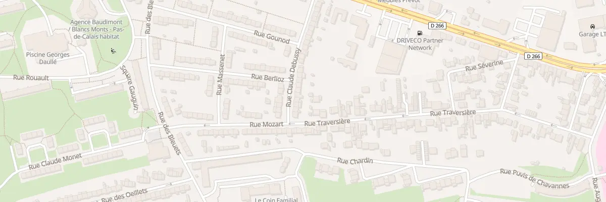Plan du 8 Rue Debussy à Arras