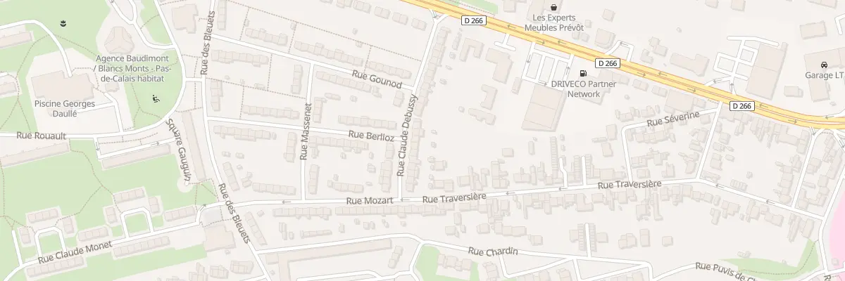 Plan du 16 Rue Debussy à Arras