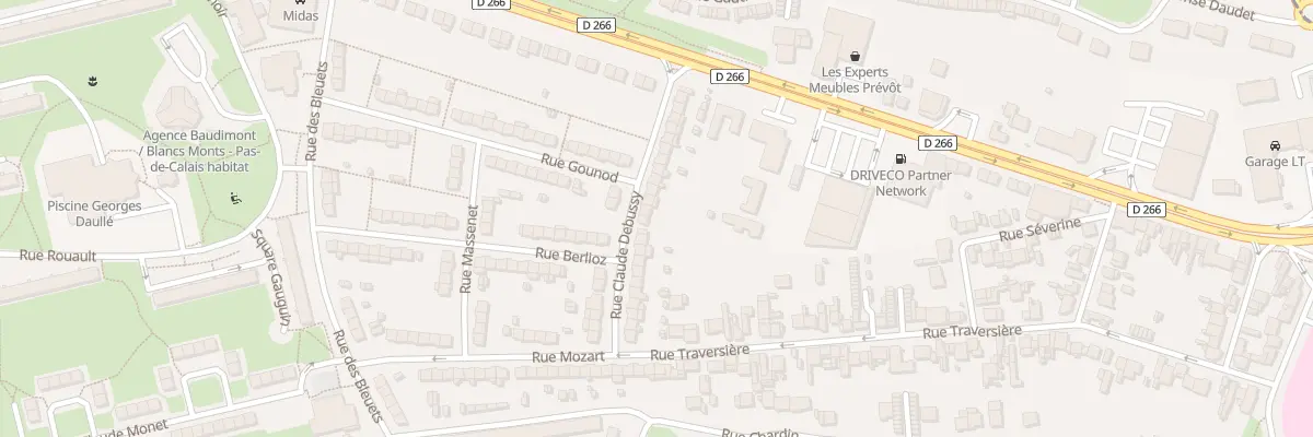 Plan du 22 Rue Debussy à Arras