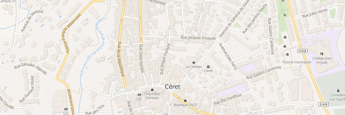 Plan du 14 Rue Joseph Parayre à Céret