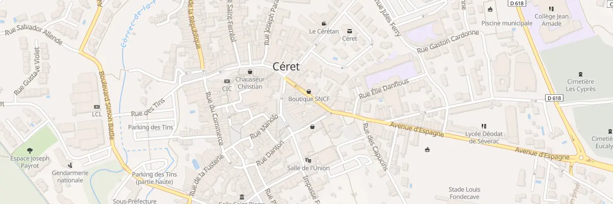 Plan du 6 Av Michel Aribaud à Céret
