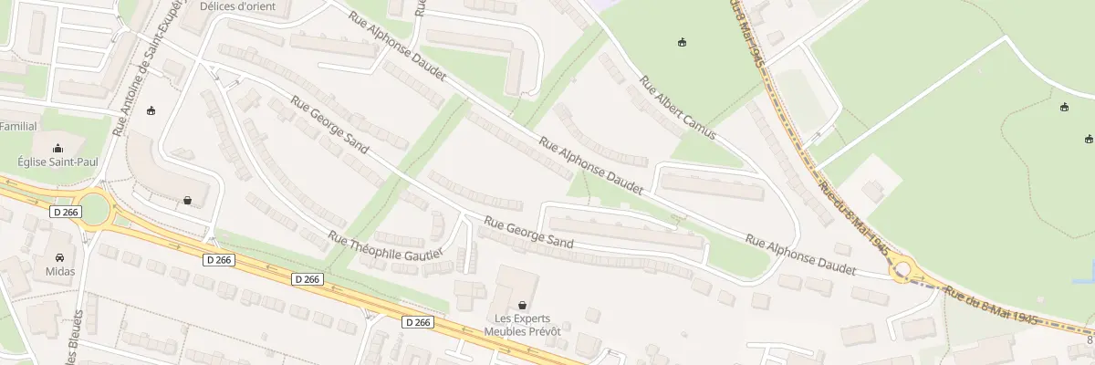 Plan du 9 Rue Alphonse Daudet à Arras
