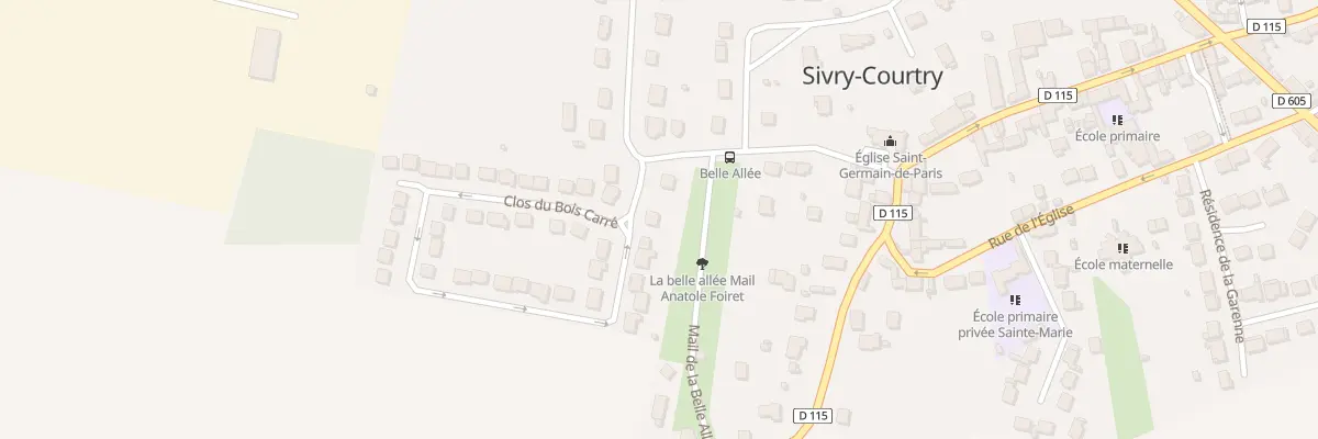 Plan du 43 Clos du Bois Carre à Sivry-Courtry