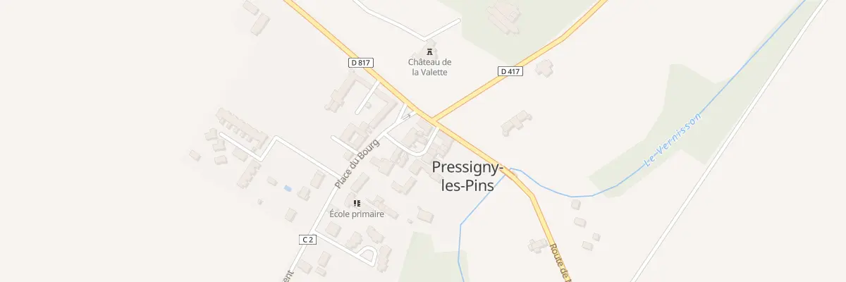 Plan du 1 Rue du Bourg à Pressigny-les-Pins