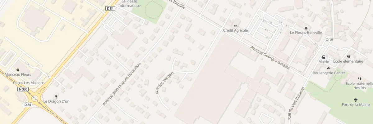 Plan du 20 Rue des Vergers au Plessis-Belleville