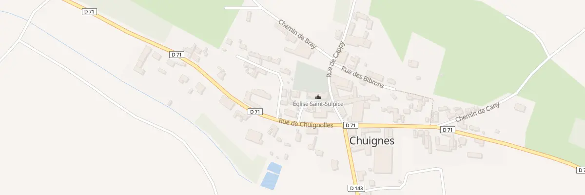 Plan du 1 Rue de l’Eglise à Chuignes