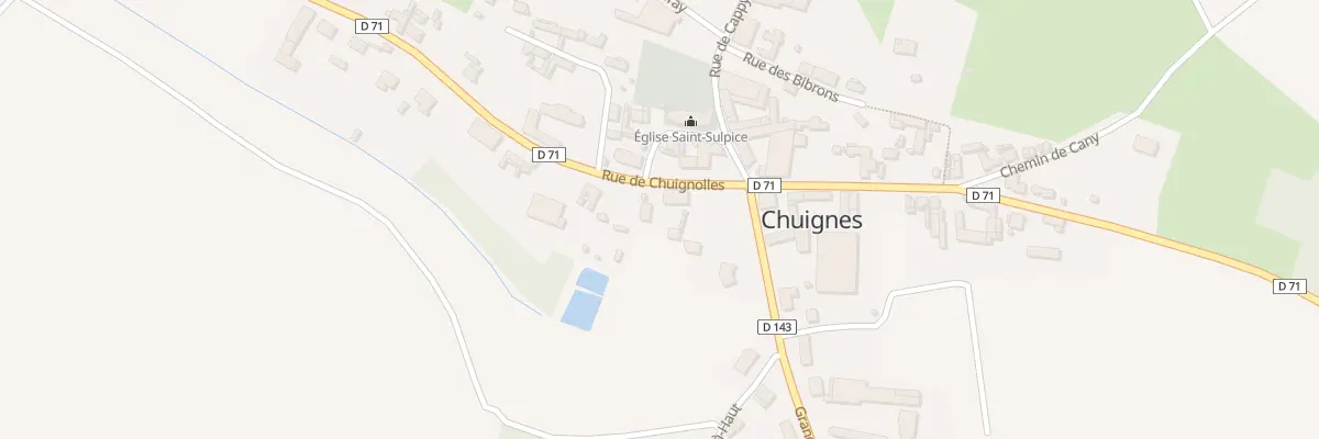 Plan du 1 Rue de Chuignolles à Chuignes
